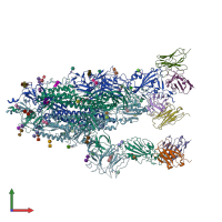 PDB entry 7ej4 coloured by chain, front view.