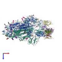 PDB entry 7ej4 coloured by chain, top view.