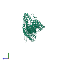 Guanine nucleotide exchange protein SMCR8 in PDB entry 7el6, assembly 1, side view.