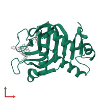 Heme acquisition protein HasAp in PDB entry 7emv, assembly 1, front view.