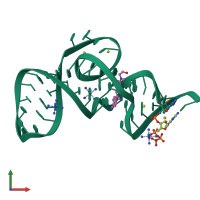 PDB entry 7eog coloured by chain, front view.