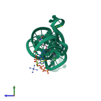 PDB entry 7eog coloured by chain, side view.