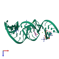 PDB entry 7eog coloured by chain, top view.