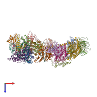 PDB entry 7eu3 coloured by chain, top view.