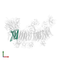 NAD(P)H-quinone oxidoreductase subunit 1, chloroplastic in PDB entry 7eu3, assembly 1, front view.