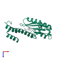 RNA-directed RNA polymerase L in PDB entry 7ex7, assembly 3, top view.