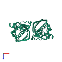 Monooxygenase nsrQ in PDB entry 7f10, assembly 1, top view.