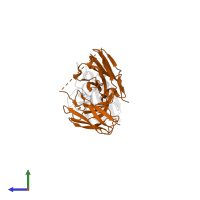 Antibody in PDB entry 7f12, assembly 1, side view.