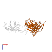Antibody in PDB entry 7f12, assembly 1, top view.