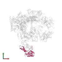 RNA polymerase Rpb4/RPC9 core domain-containing protein in PDB entry 7f4g, assembly 1, front view.