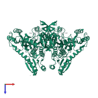 Bifunctional glutamate/proline--tRNA ligase in PDB entry 7f99, assembly 1, top view.