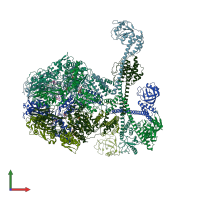 PDB entry 7fd4 coloured by chain, front view.