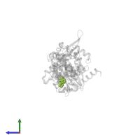 4-chloro-6-(pyrrolidin-1-yl)pyrimidin-5-amine in PDB entry 7fks, assembly 1, side view.