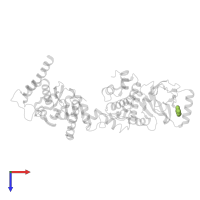 4-chloro-6-(pyrrolidin-1-yl)pyrimidin-5-amine in PDB entry 7fks, assembly 1, top view.