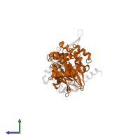 A1 cistron-splicing factor AAR2 in PDB entry 7fn5, assembly 1, side view.