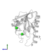 CHLORIDE ION in PDB entry 7h88, assembly 4, side view.