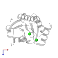 CHLORIDE ION in PDB entry 7h8u, assembly 4, top view.