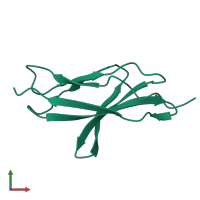 Fibronectin type-III domain-containing protein in PDB entry 7jgt, assembly 1, front view.