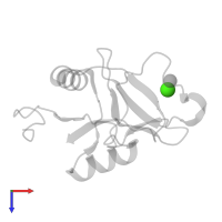 CALCIUM ION in PDB entry 7jug, assembly 1, top view.