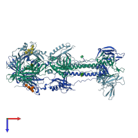 PDB entry 7k1s coloured by chain, top view.