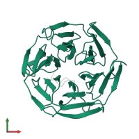 Kelch-like ECH-associated protein 1 in PDB entry 7k2a, assembly 1, front view.