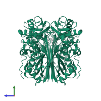 S-adenosylmethionine synthase isoform type-2 in PDB entry 7l1a, assembly 1, side view.