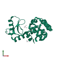 Endolysin in PDB entry 7l3e, assembly 1, front view.