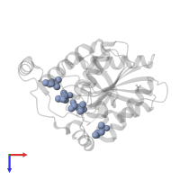 (4S)-2-METHYL-2,4-PENTANEDIOL in PDB entry 7l4t, assembly 2, top view.