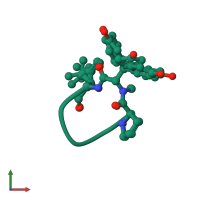 PDB entry 7l96 coloured by chain, ensemble of 5 models, front view.