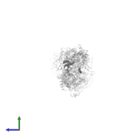 (2S)-3-(hexadecanoyloxy)-2-[(9Z)-octadec-9-enoyloxy]propyl 2-(trimethylammonio)ethyl phosphate in PDB entry 7lkp, assembly 1, side view.