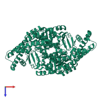 Putative gentamicin aminotransferase IV in PDB entry 7lle, assembly 1, top view.