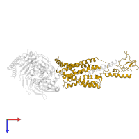 Glucagon-like peptide 1 receptor in PDB entry 7lll, assembly 1, top view.