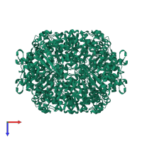 Deoxynucleoside triphosphate triphosphohydrolase SAMHD1 in PDB entry 7ltt, assembly 1, top view.