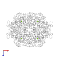MAGNESIUM ION in PDB entry 7ltt, assembly 1, top view.