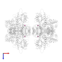 1,6-di-O-phosphono-beta-D-fructofuranose in PDB entry 7lw1, assembly 1, top view.