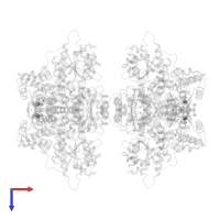 6-O-phosphono-beta-D-fructofuranose in PDB entry 7lw1, assembly 1, top view.