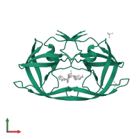 Protease in PDB entry 7maa, assembly 1, front view.