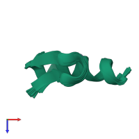 PDB entry 7mc2 coloured by chain, ensemble of 20 models, top view.