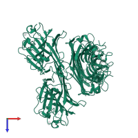 Concanavalin-A, 2nd part in PDB entry 7mgc, assembly 1, top view.