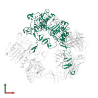 Receptor tyrosine-protein kinase erbB-3 in PDB entry 7mn8, assembly 1, front view.