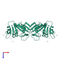 Dihydrofolate reductase in PDB entry 7mqp, assembly 1, top view.