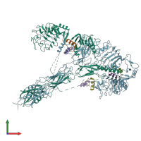 PDB entry 7mqs coloured by chain, front view.