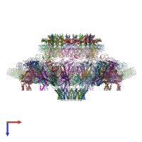 PDB entry 7muv coloured by chain, top view.