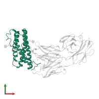 Leukemia inhibitory factor in PDB entry 7n0a, assembly 1, front view.