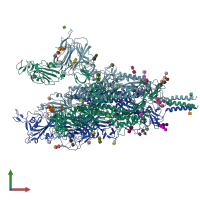 PDB entry 7n1y coloured by chain, front view.