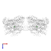 NICKEL (II) ION in PDB entry 7nem, assembly 1, top view.