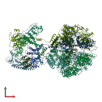 PDB entry 7ngq coloured by chain, front view.