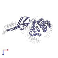 ATP synthase subunit b-delta in PDB entry 7nkd, assembly 1, top view.