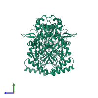 Nitric oxide synthase 3 in PDB entry 7nse, assembly 1, side view.