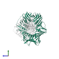 Proliferating cell nuclear antigen in PDB entry 7nv1, assembly 1, side view.